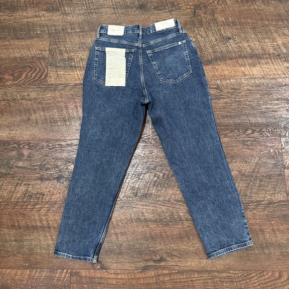 Everlane Curvy Cheeky Jeans Straight Crop Medium Wash Blue Organic Size 29 New - Picture 2 of 12